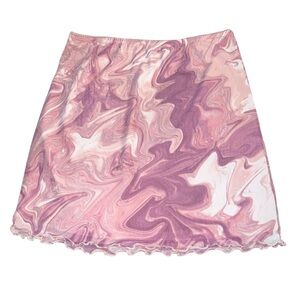 Urban outfitters marble mesh mini skirt size small